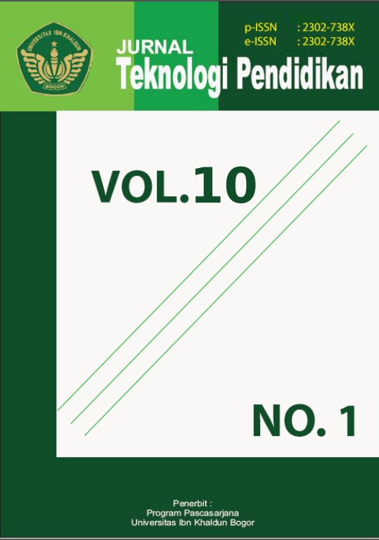 Jurnal Teknologi Pendidikan Vol. 10 No. 1