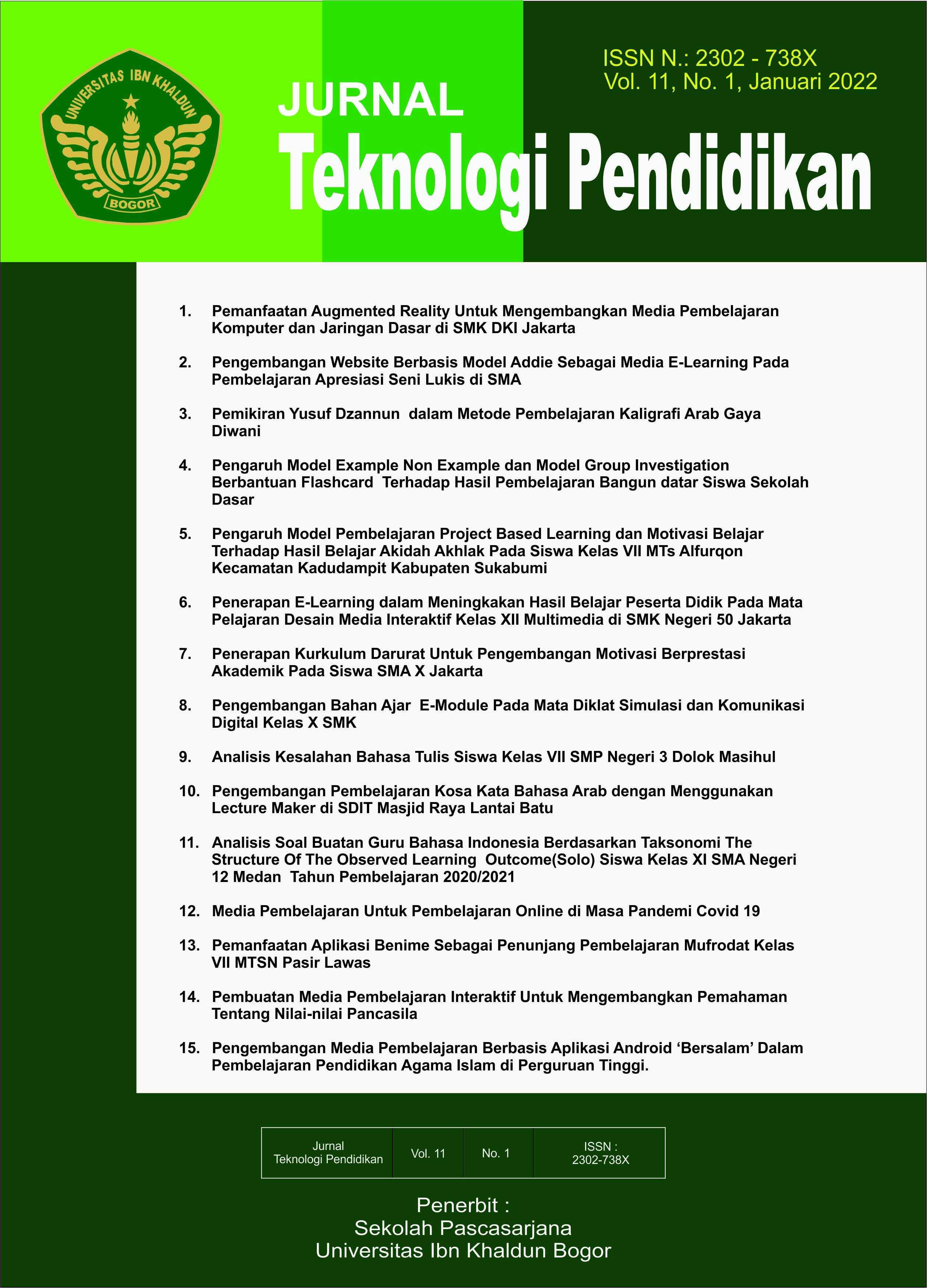 Jurnal Teknologi Pendidikan